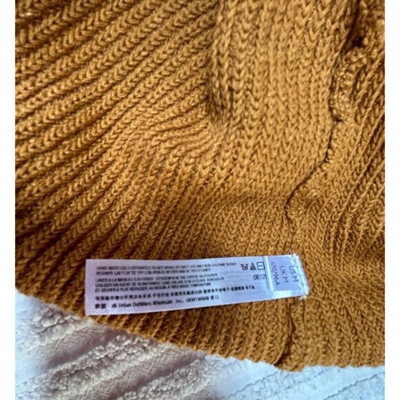 FP Beach Sleeveless Dress Medium Ribbed Knit Mini V-Neck Brown Pockets Beachy - Picture 5 of 9